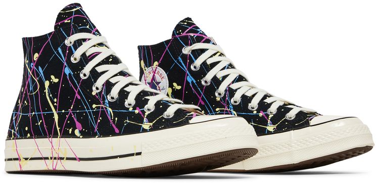 Converse Chuck 70 High Paint Splatter   Black