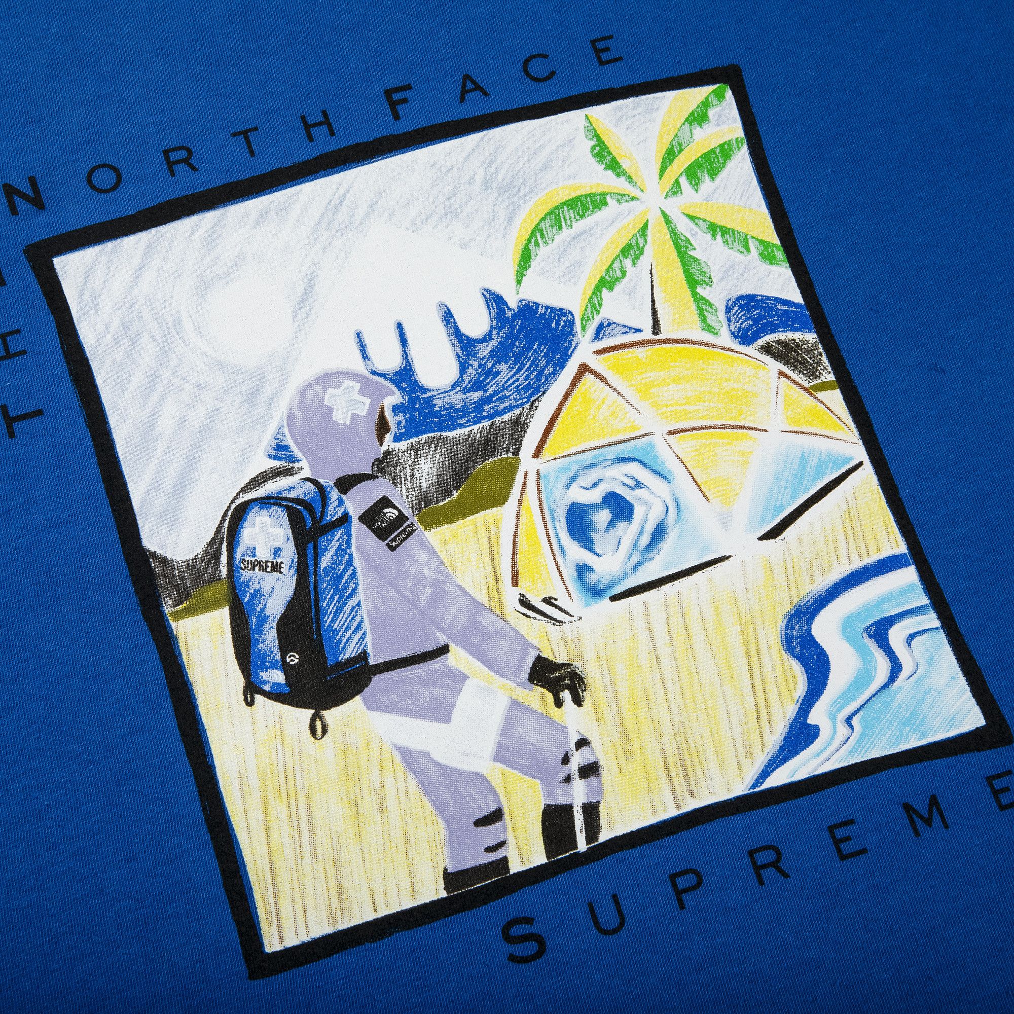 Buy Supreme x The North Face Sketch Short-Sleeve Top 'Blue Buy Supreme x The North Face Sketch Short-Sleeve Top 'Blue