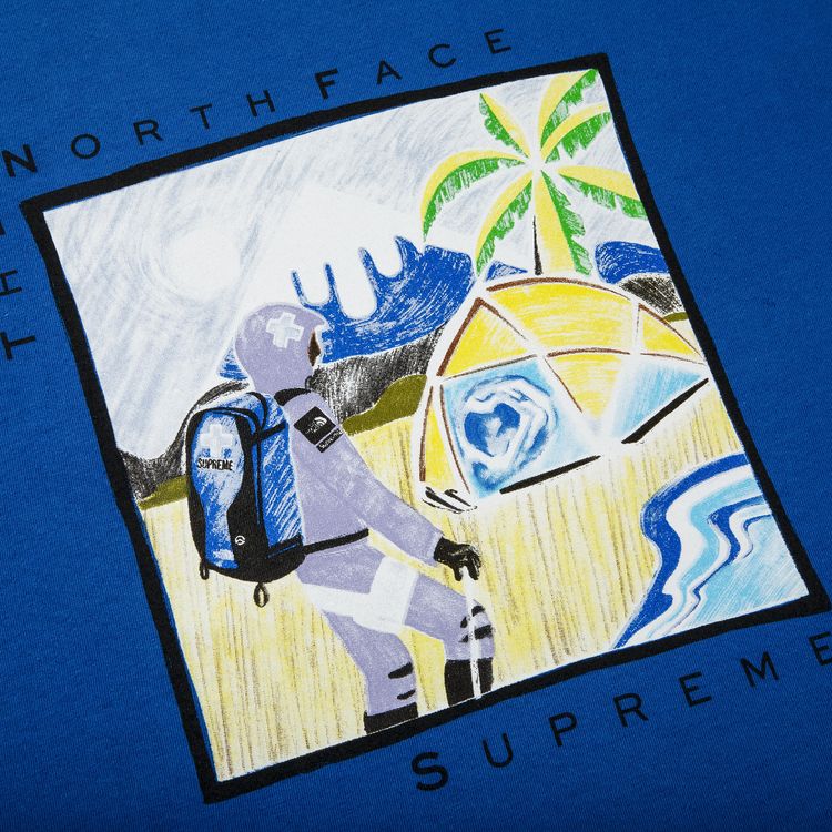 Supreme x The North Face Sketch Short Sleeve Top Blue
