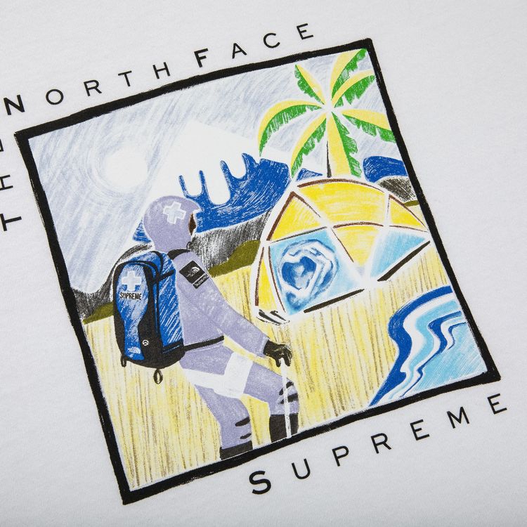 Supreme x The North Face Sketch Short Sleeve Top White