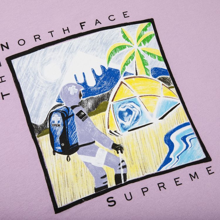 Supreme x The North Face Sketch Short Sleeve Top Light Purple