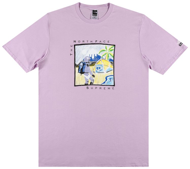 Supreme x The North Face Sketch Short Sleeve Top Light Purple