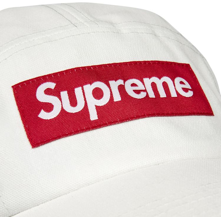 Supreme Coated Cordura Camp Cap White