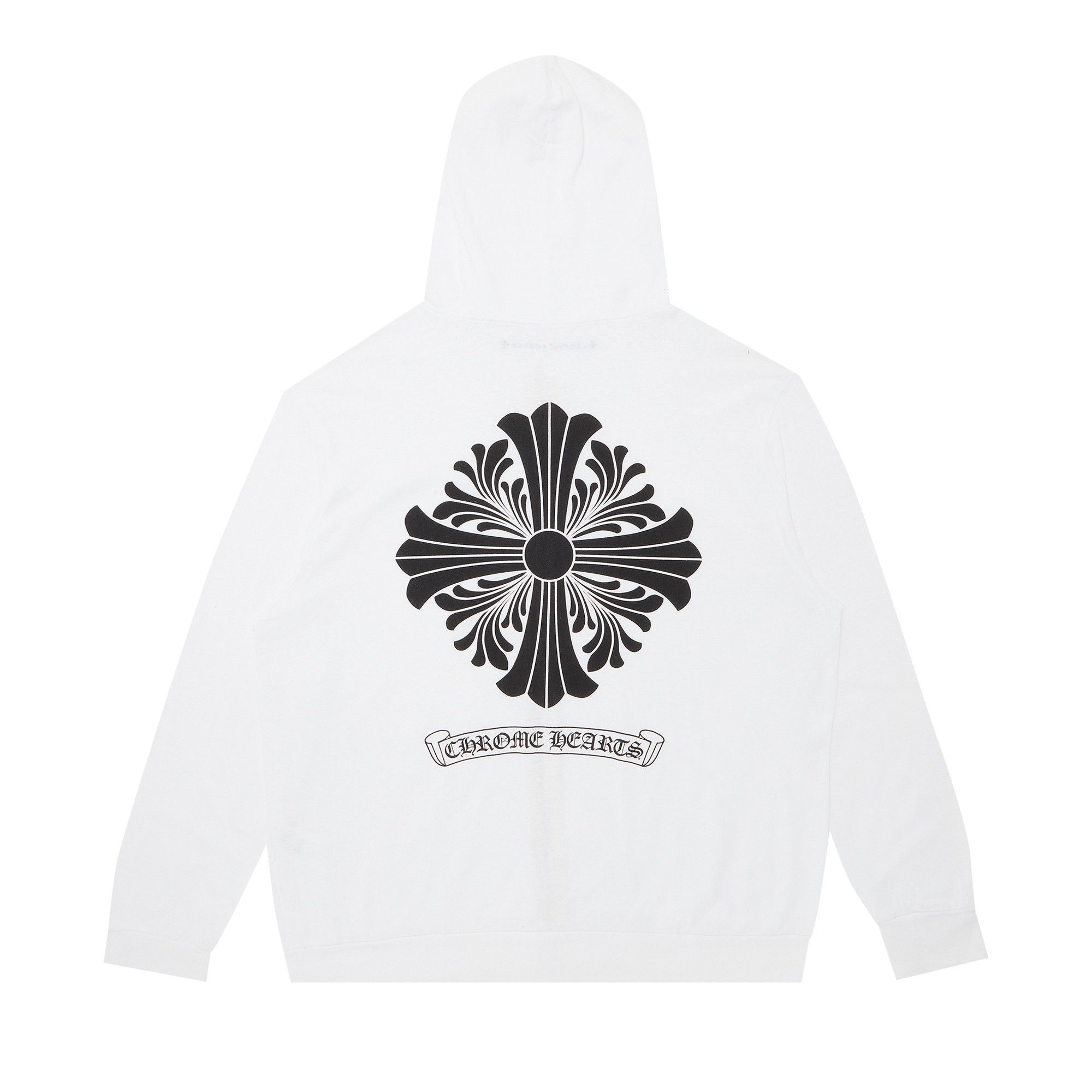 Buy Chrome Hearts Plus Cross Floral Zip Hoodie 'Black/White