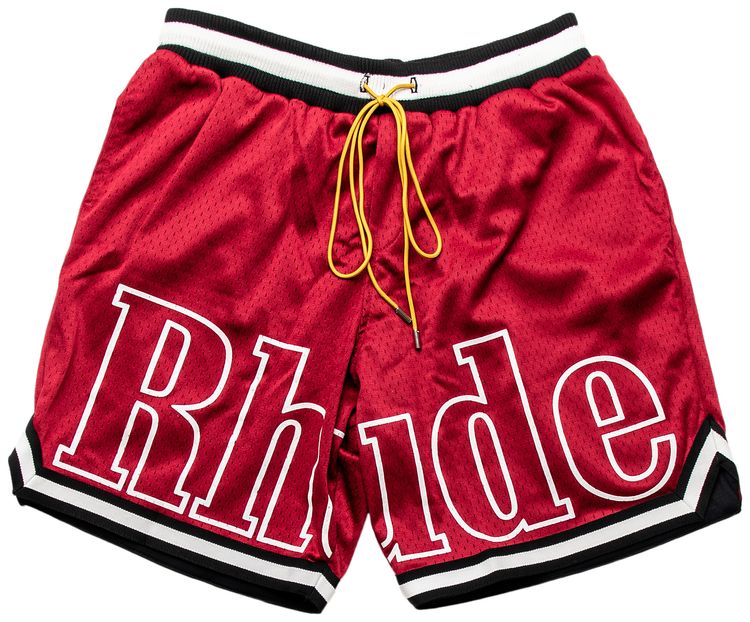 Rhude Court Logo Short Maroon