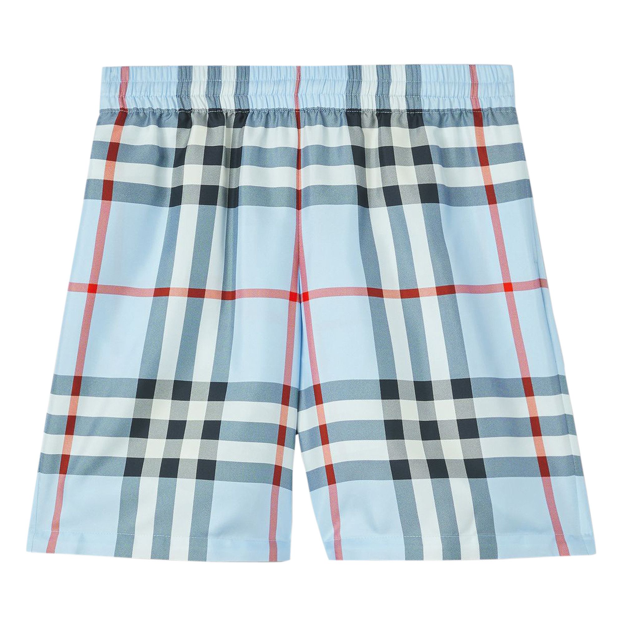 Buy Burberry Check Silk Shorts Pale Blue 8050192 GOAT