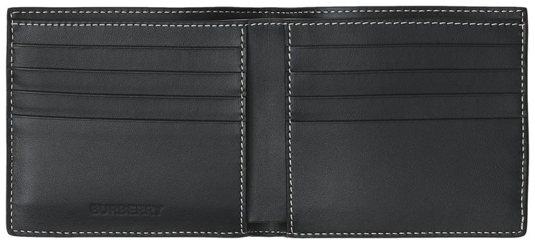 Burberry Geometric Check International Bifold Wallet Dark Birch Brown