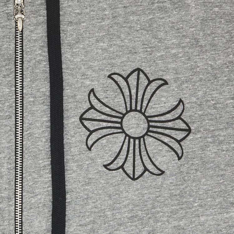 Chrome Hearts Framed Plus Cross Hoodie GreyWhite