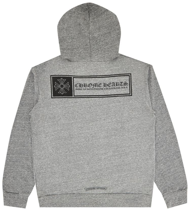 Chrome Hearts Framed Plus Cross Hoodie GreyWhite
