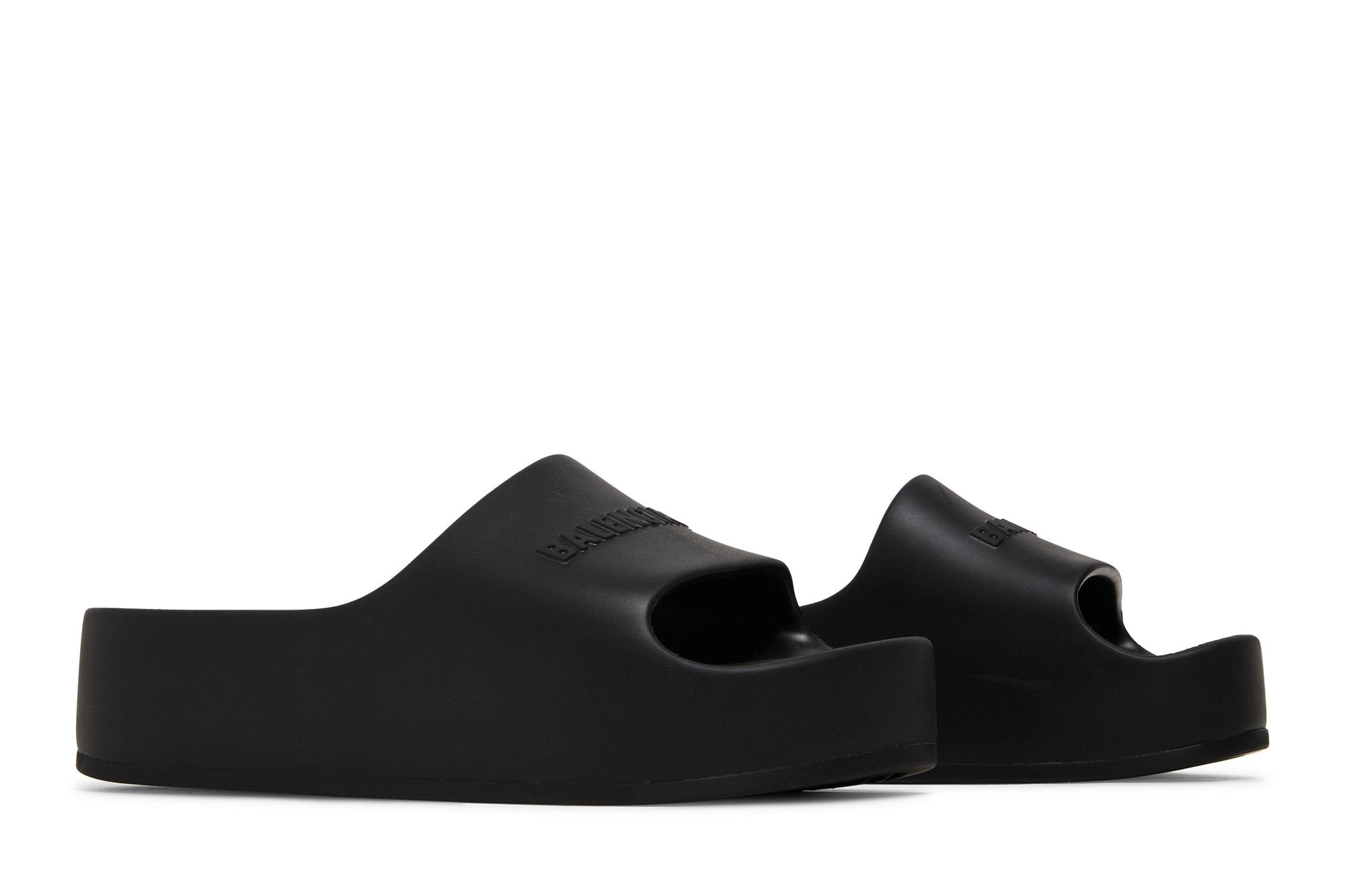 靴 BALENCIAGA CHUNKY SLIDE BLACK Buy Balenciaga women black chunky platform slides for $555
