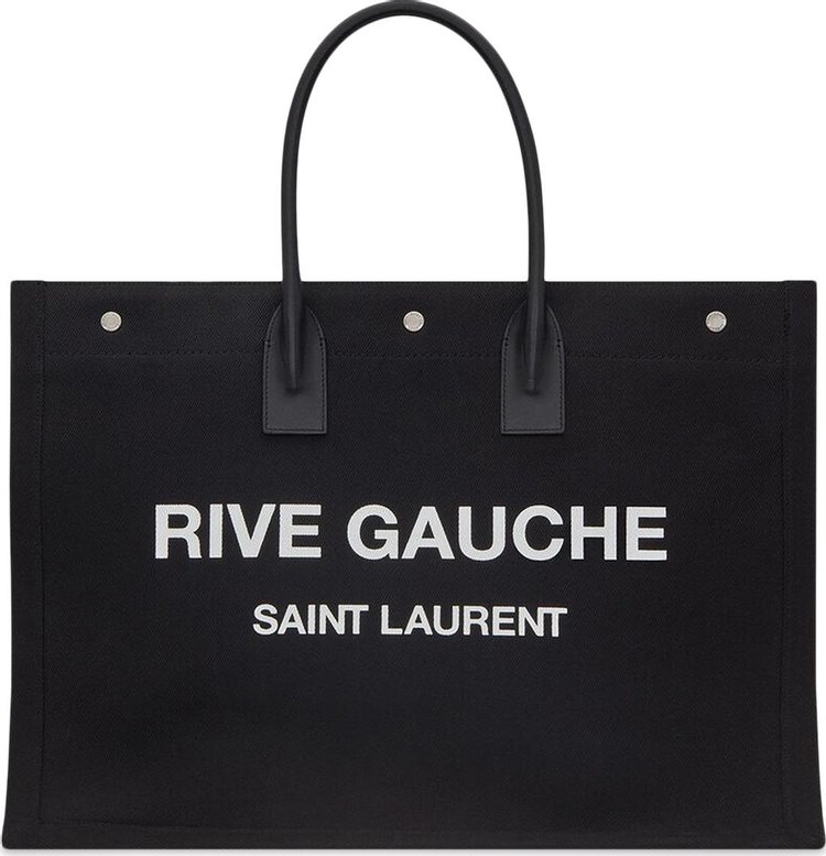 Saint Laurent Canvas Logo Tote Bag 'Black'