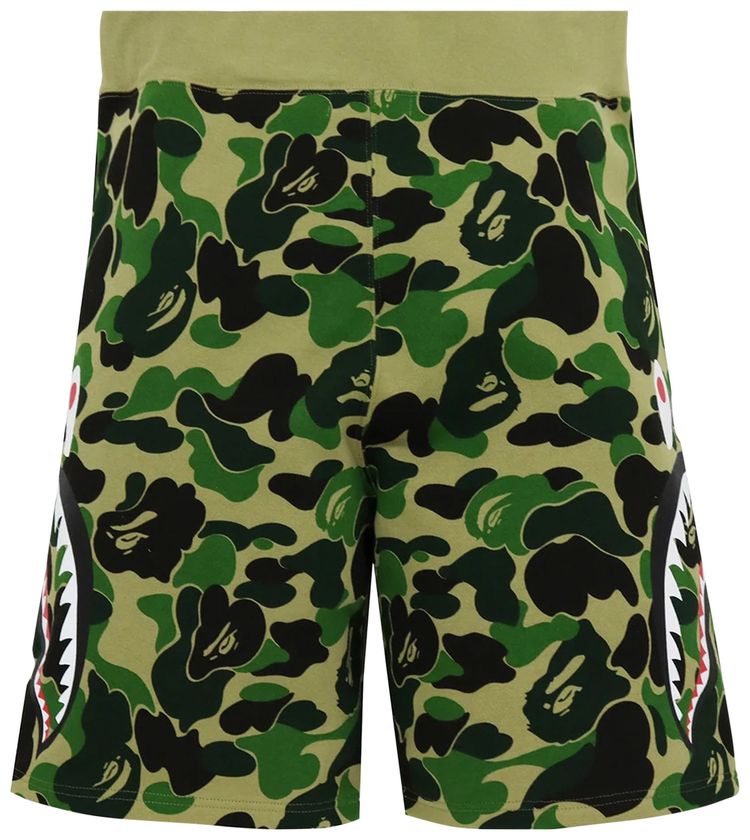 BAPE Big ABC Camo Side Shark Sweat Shorts Green