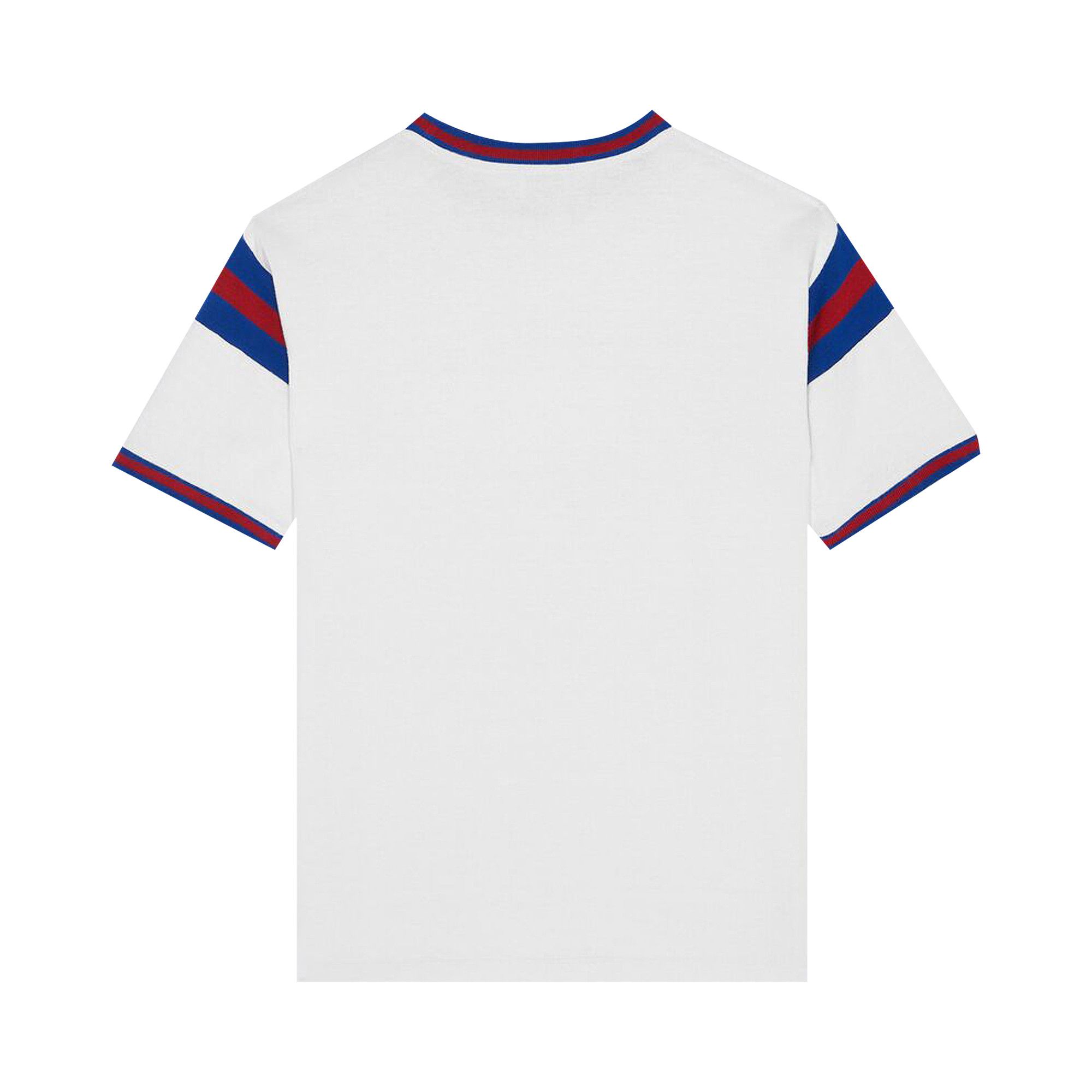 Buy Saint Laurent Maxi Logo T-Shirt 'Dirty Ecru/Bleu/Rouge