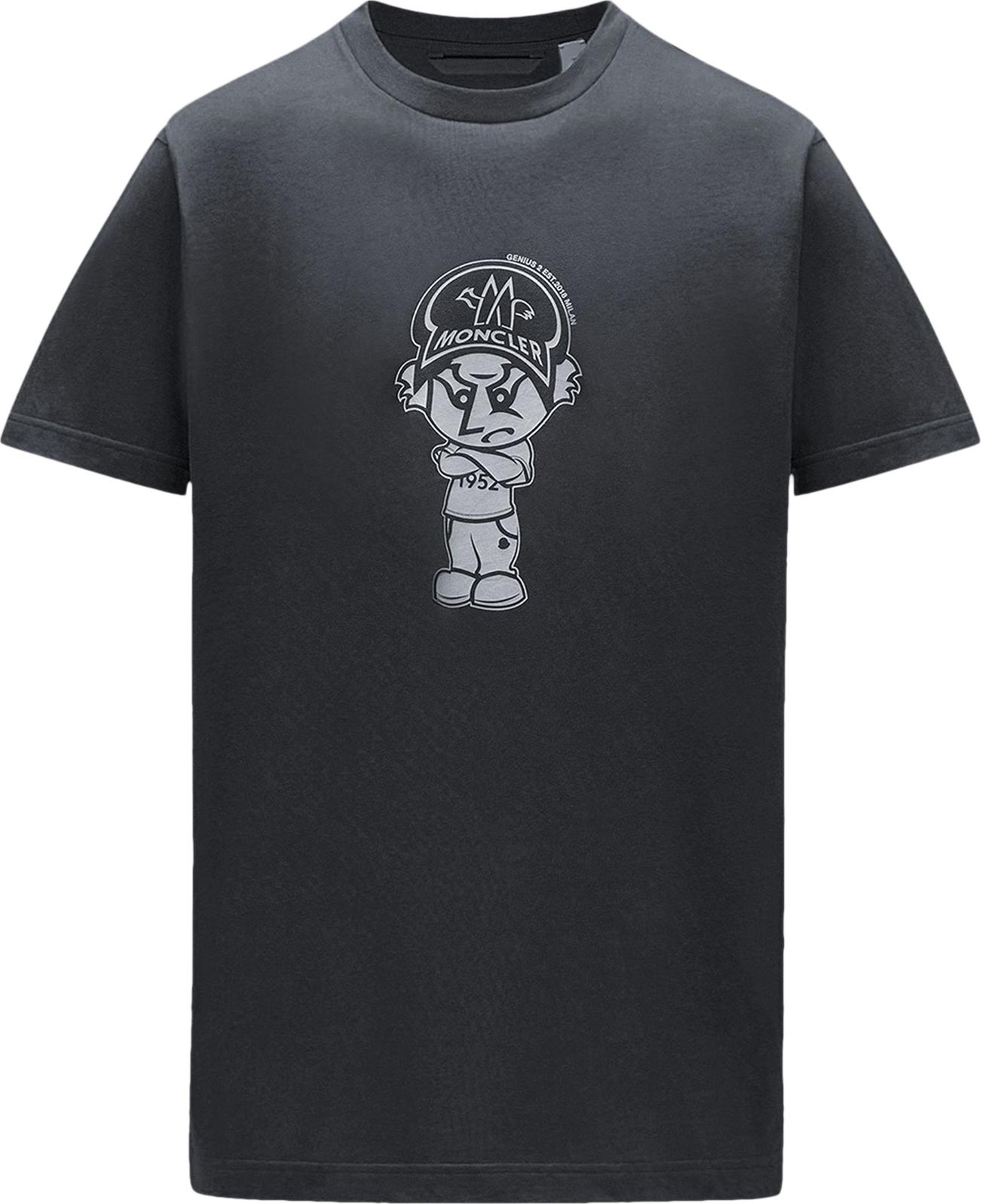 Buy 2 Moncler Cartoon Motif T-Shirt 'Black' - 092 8C00008 8390T 999 | GOAT