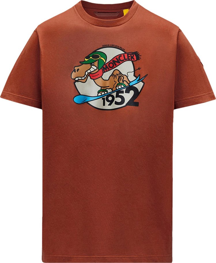 2 Moncler Snowboard Camel Motif T-Shirt 'Orange Ochra'