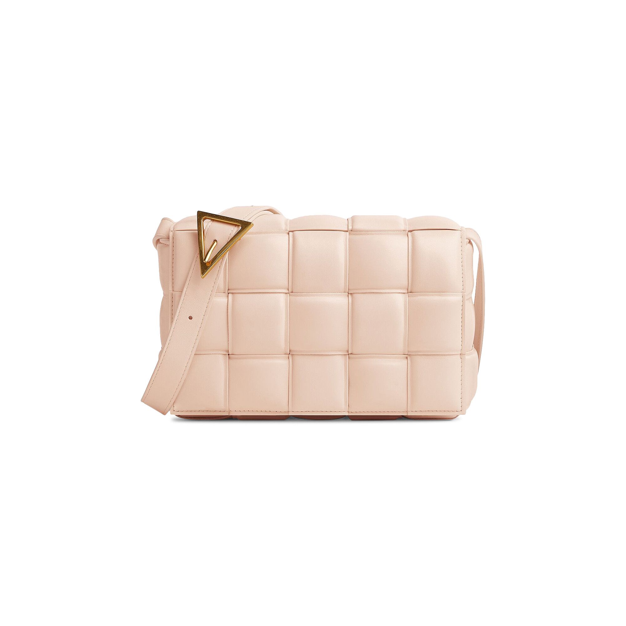 【BOTTEGA VENETA】Padded Leather Cassette Bag Melon Washed Bottega Veneta Melon Washed Intreccio Lambskin Padded