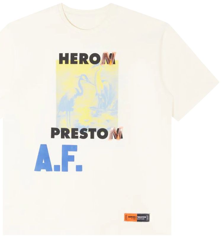 Heron Preston AF Authorized Tee Off WhiteLemon