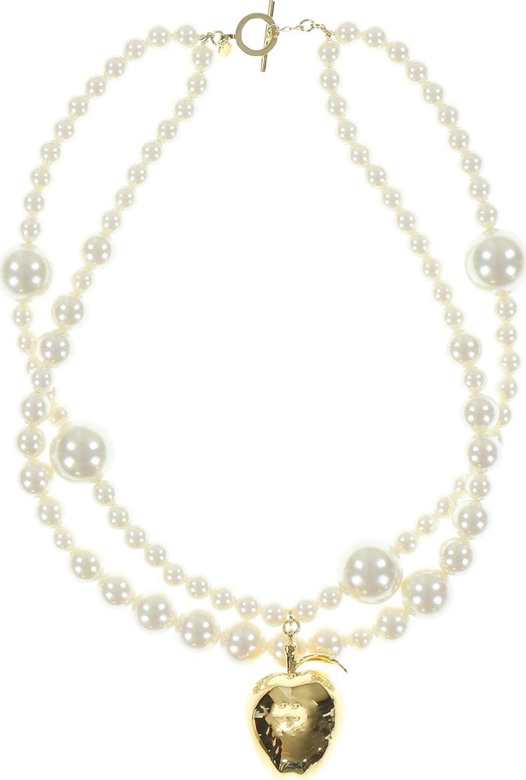 Undercover Pearl Necklace 'Pearl/Gold'