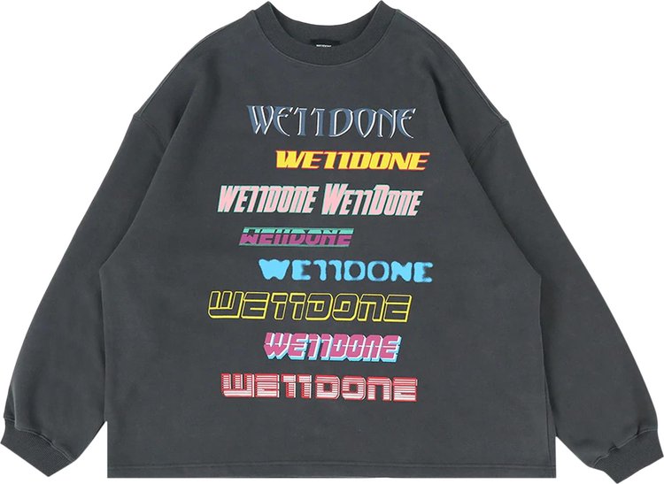 Buy We11done Front Logo Sweatshirt 'Charcoal' - WD TP5 19 114 U CH | GOAT