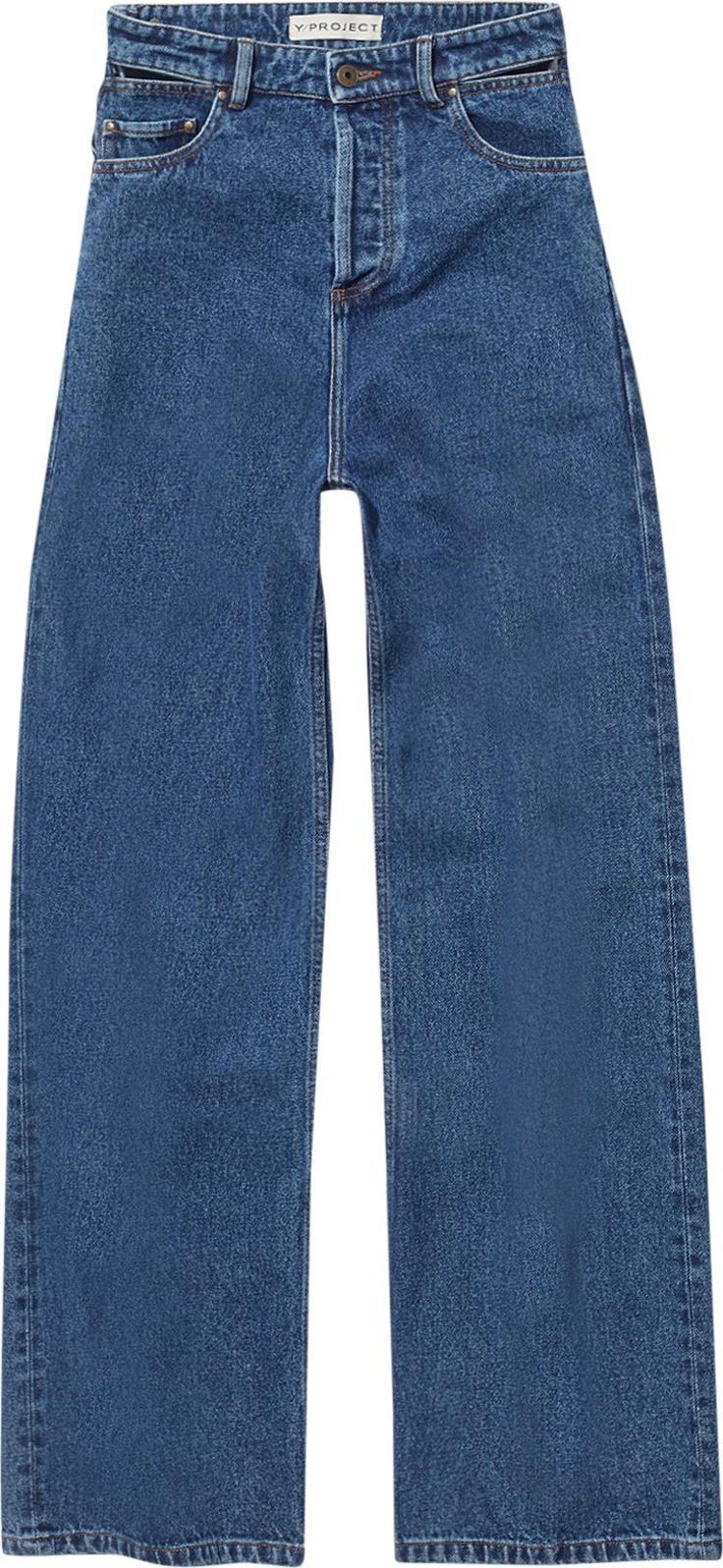Y/Project Classic Asymmetric Waist Jeans 'Navy'