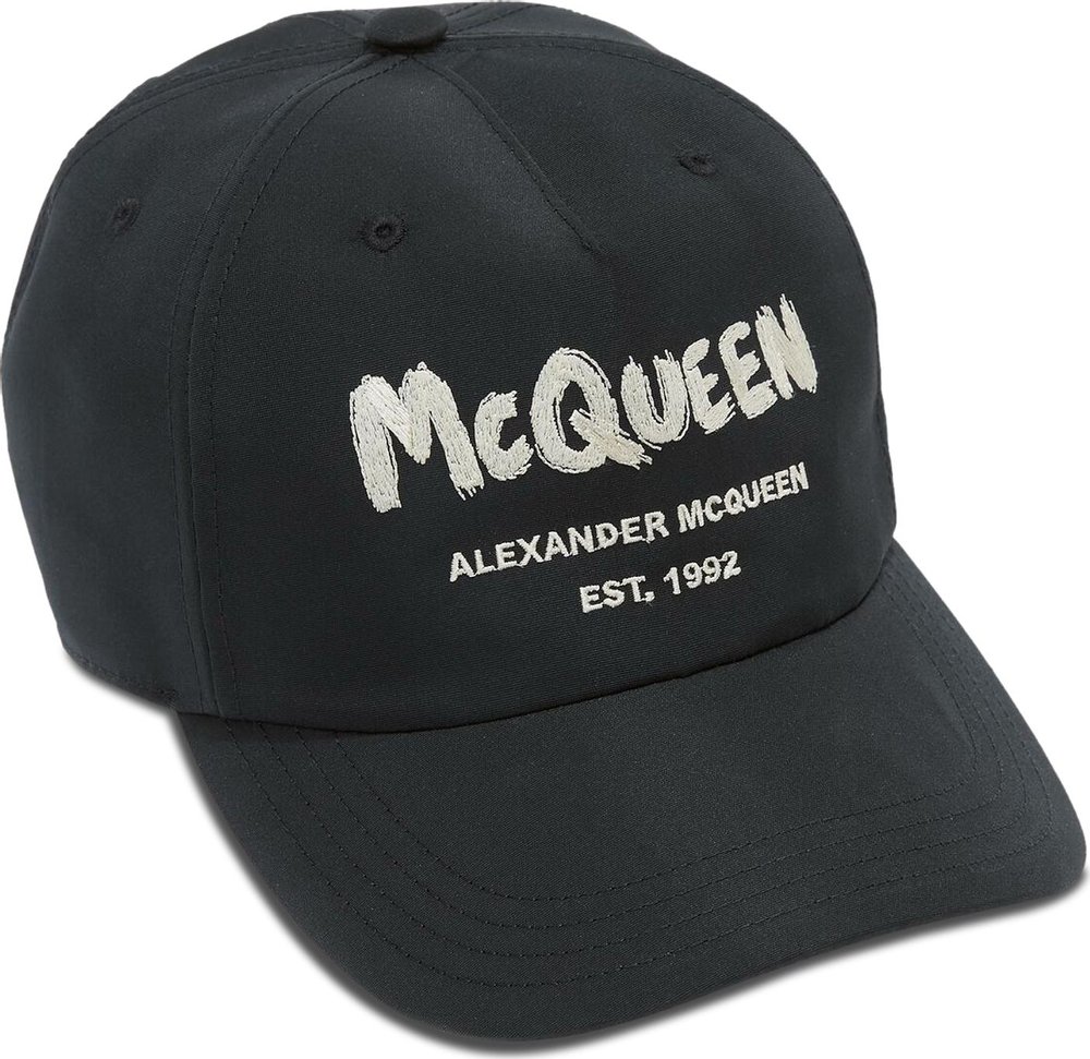 Buy Alexander McQueen Graffiti Baseball Cap 'Black/Ivory ...