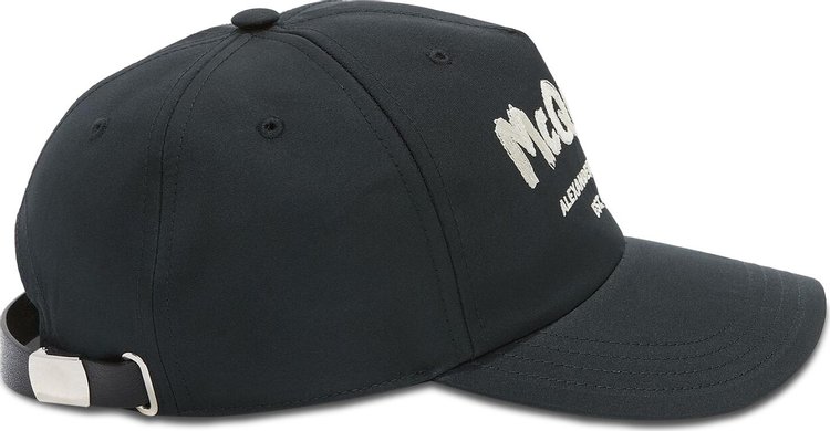 Alexander McQueen Graffiti Baseball Cap BlackIvory