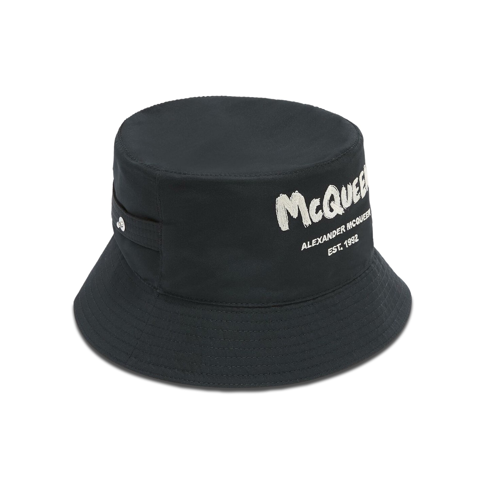 Buy Alexander McQueen Graffiti Bucket Hat 'Black/Ivory