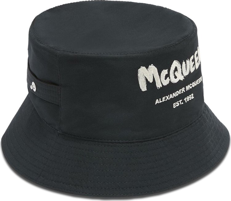 Alexander McQueen Graffiti Bucket Hat 'Black/Ivory'