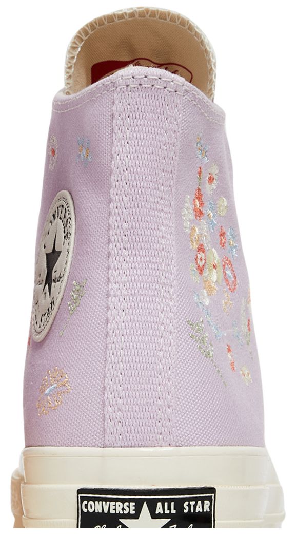 Converse Wmns Chuck 70 High Embroidered Floral Print   Pale Amethyst