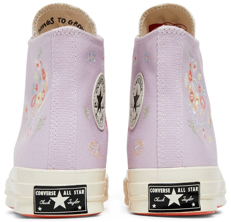 Converse Wmns Chuck 70 High Embroidered Floral Print   Pale Amethyst