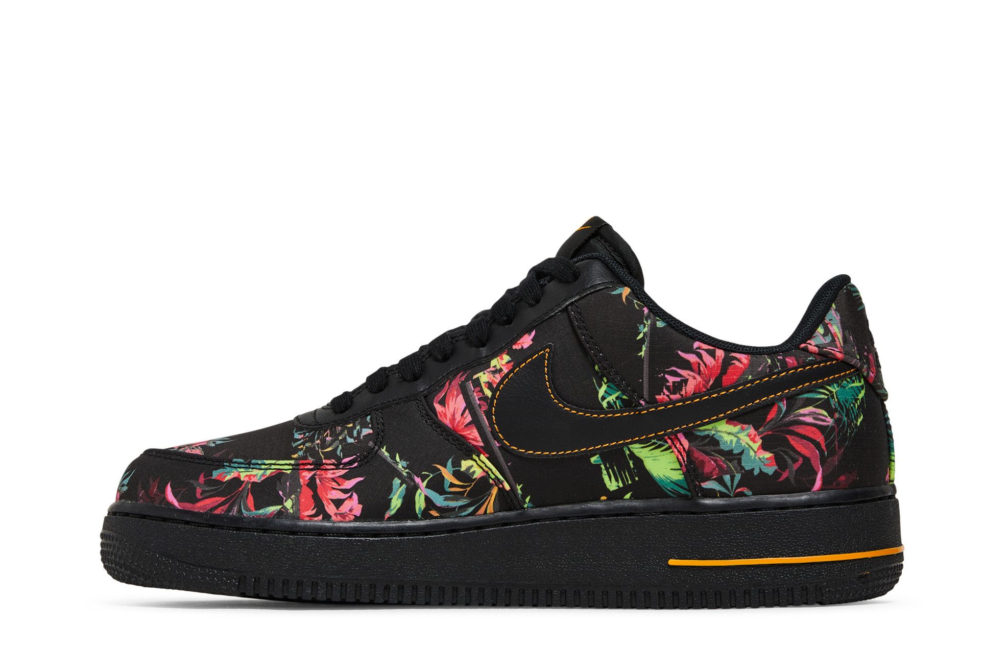 Black air force 1 with flowers best sale