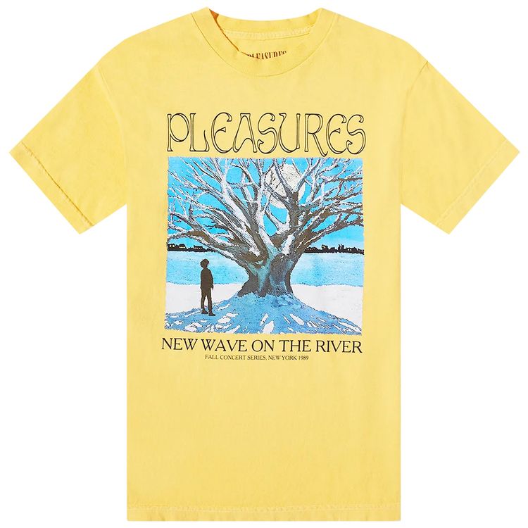 Pleasures River Pigment Dye T Shirt Squash