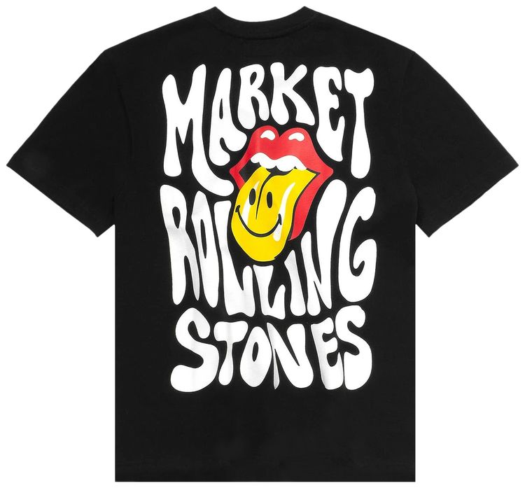 Market Rolling Stones T Shirt Black