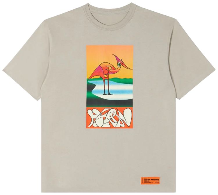 Heron Preston Abstract Tee GreyOrange
