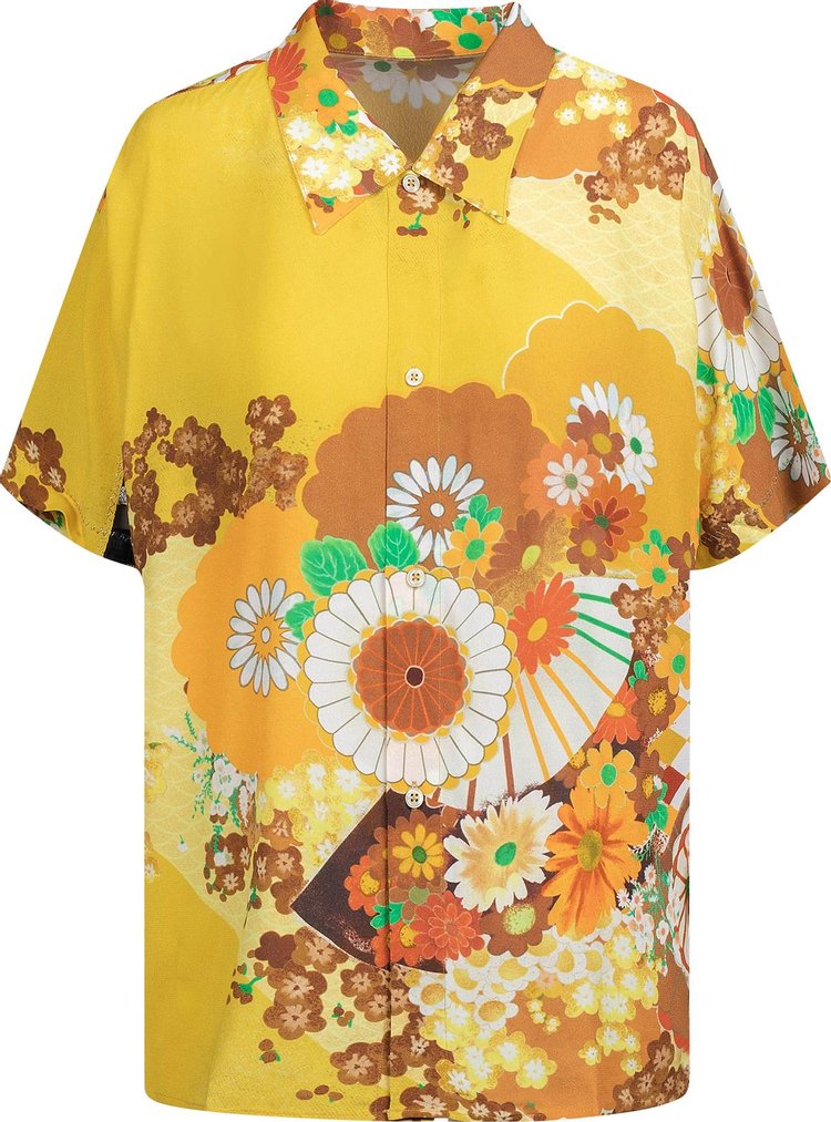 ERL Woven Floral Shirt 'Yellow'