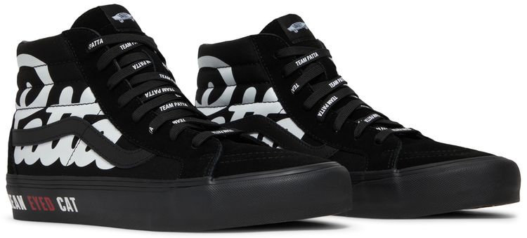 Vans Patta x Vault Sk8 Hi Reissue VLT LX Mean Eyed Cat   Black