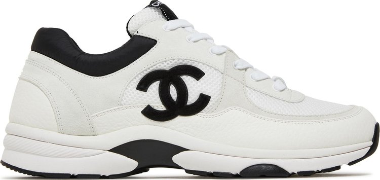 chanel white and black sneakers