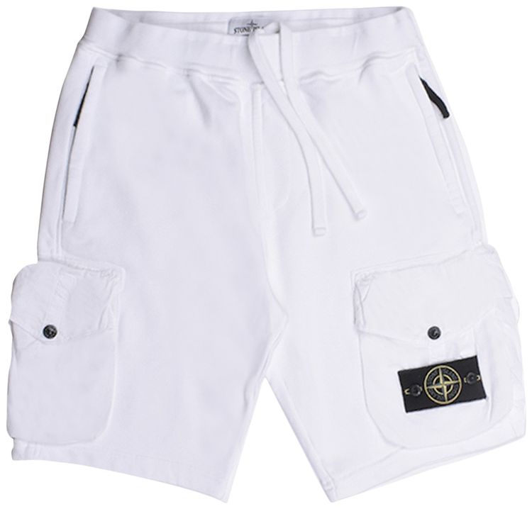 Stone Island Bermuda Cargo Short White