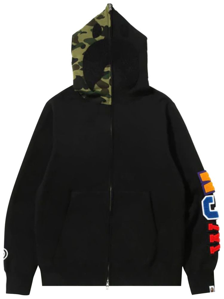 BAPE Detachable Shark Full Zip Hoodie Black