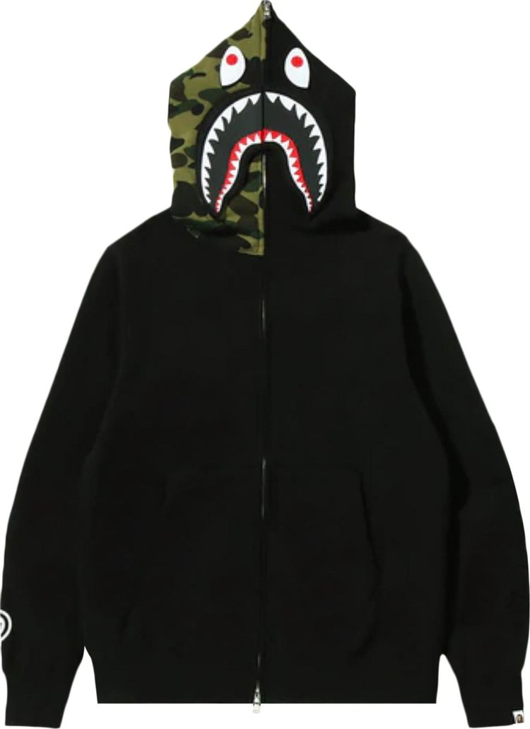 BAPE Detachable Shark Full Zip Hoodie 'Black'