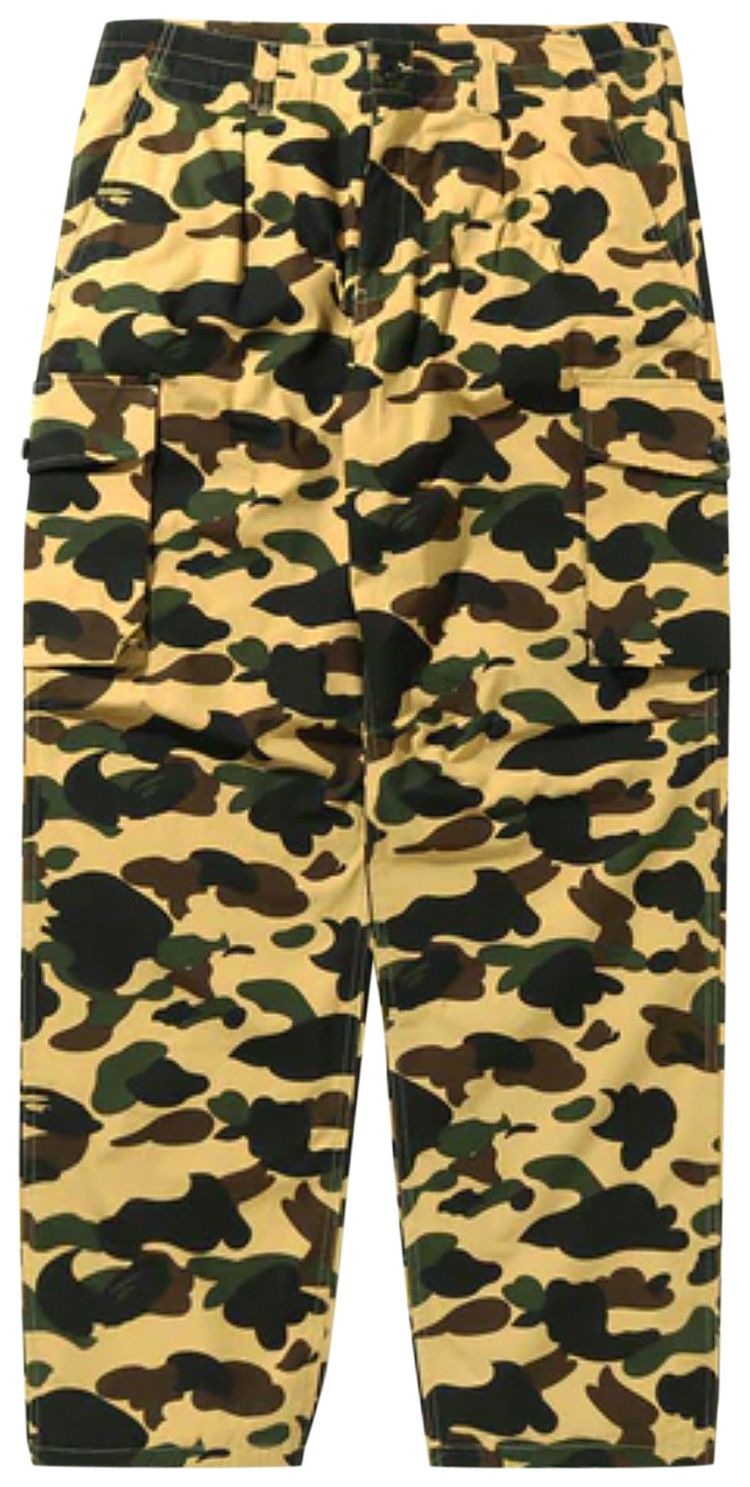 BAPE 1st Camo Wide Fit 6 Pocket Pants Yellow