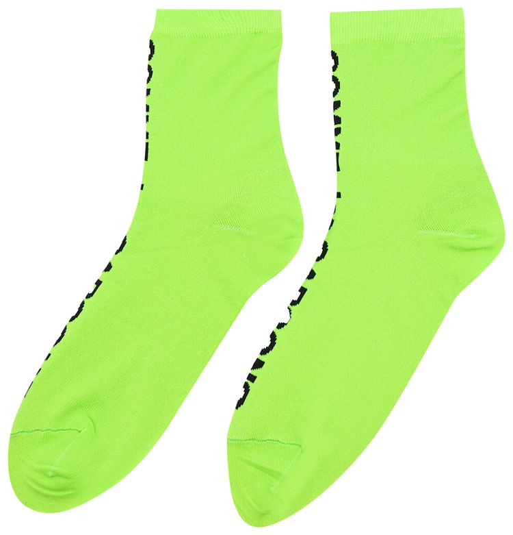 Comme des Garcons Logo Print Socks Fluo Green