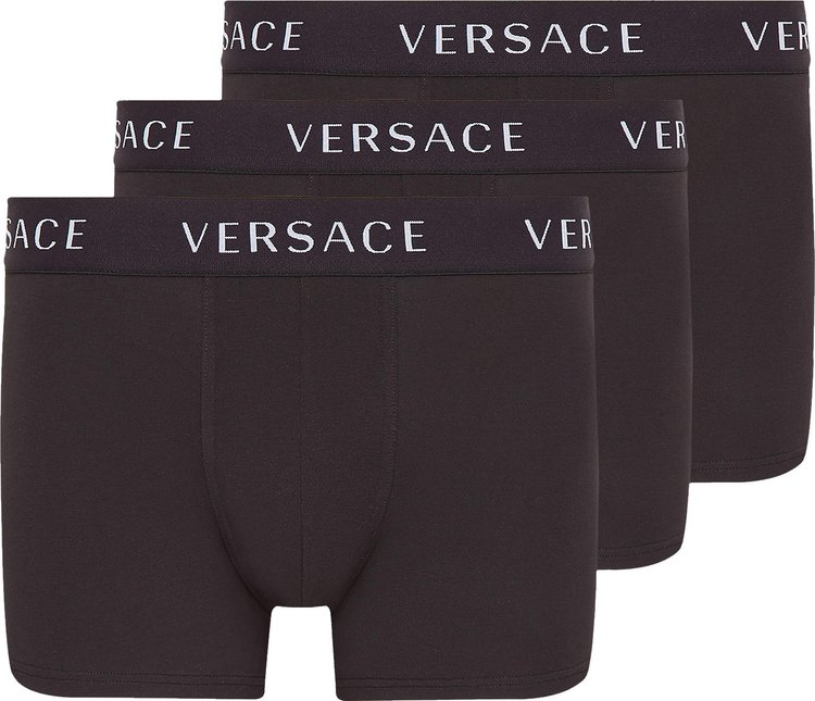Versace Logo Trunks Tri-Pack 'Black'
