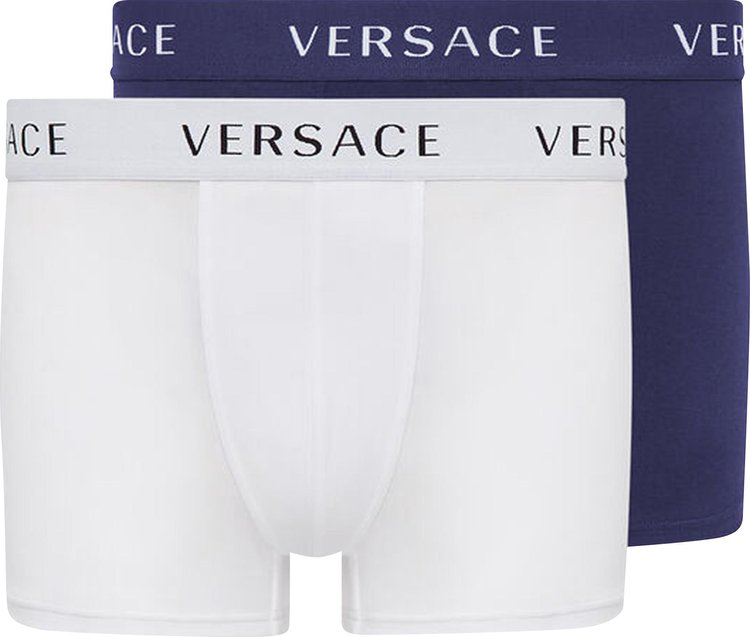 Versace Logo Trunks Bi-Pack 'White/Blue'
