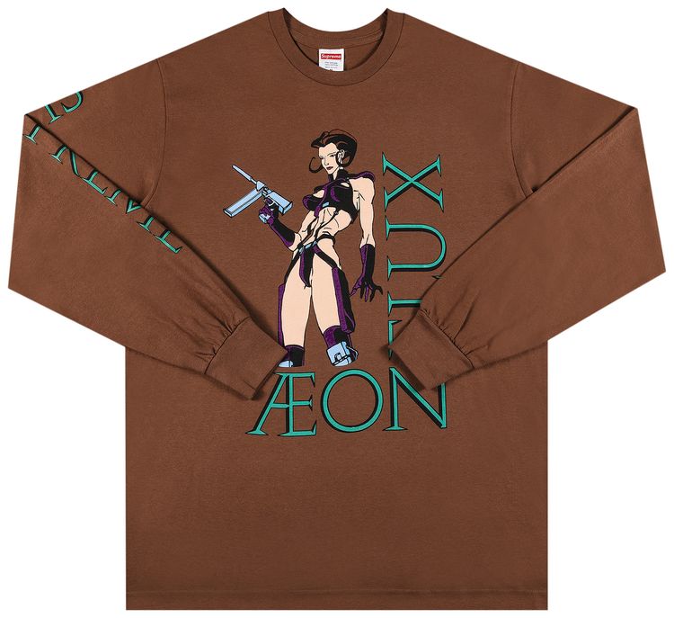 Supreme Aeon Flux Long Sleeve Tee Brown