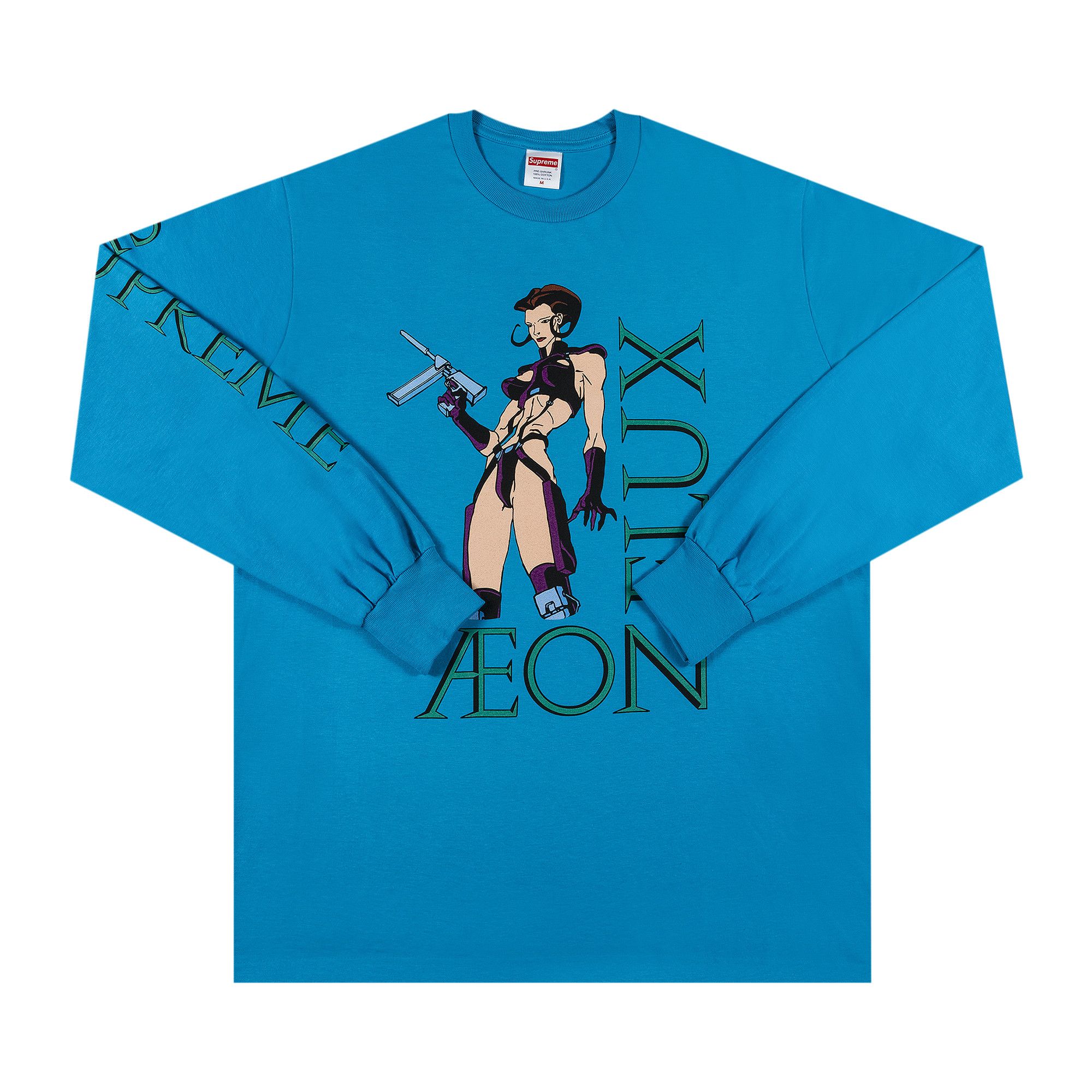 Buy Supreme Aeon Flux Long-Sleeve Tee 'Bright Blue' - SS22T9