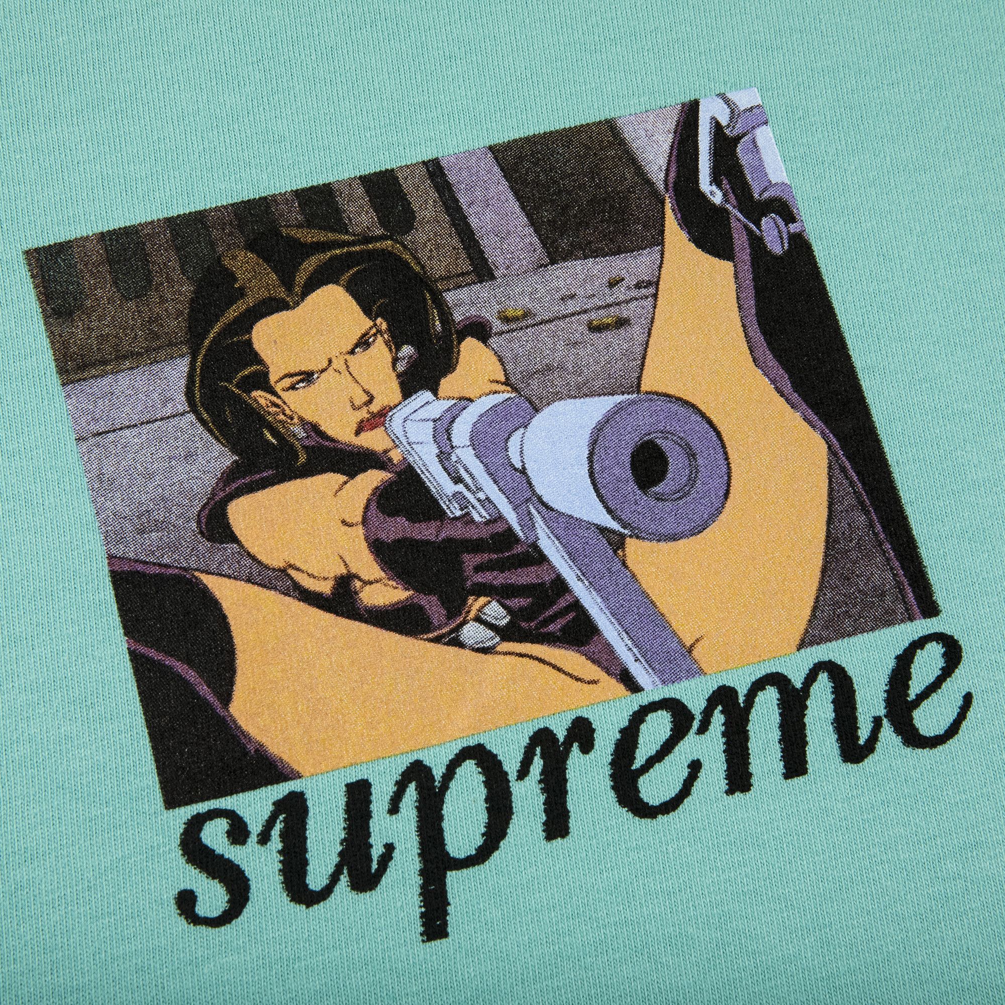 Size l Supreme Aeon Flux Gun Tee 'Teal'