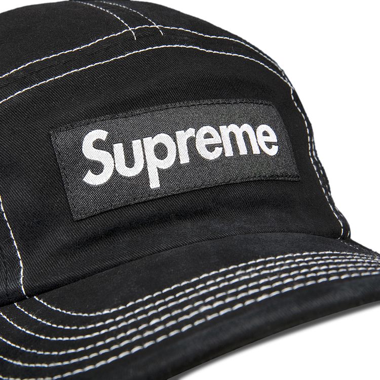 Supreme 2 Tone Twill Camp Cap Black