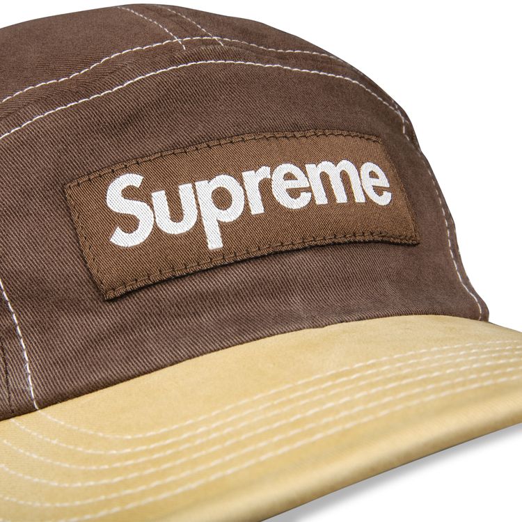 Supreme 2 Tone Twill Camp Cap Brown