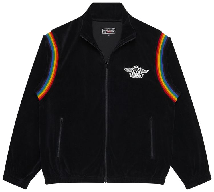 Supreme hysteric glamour velour track jacket black Clearance